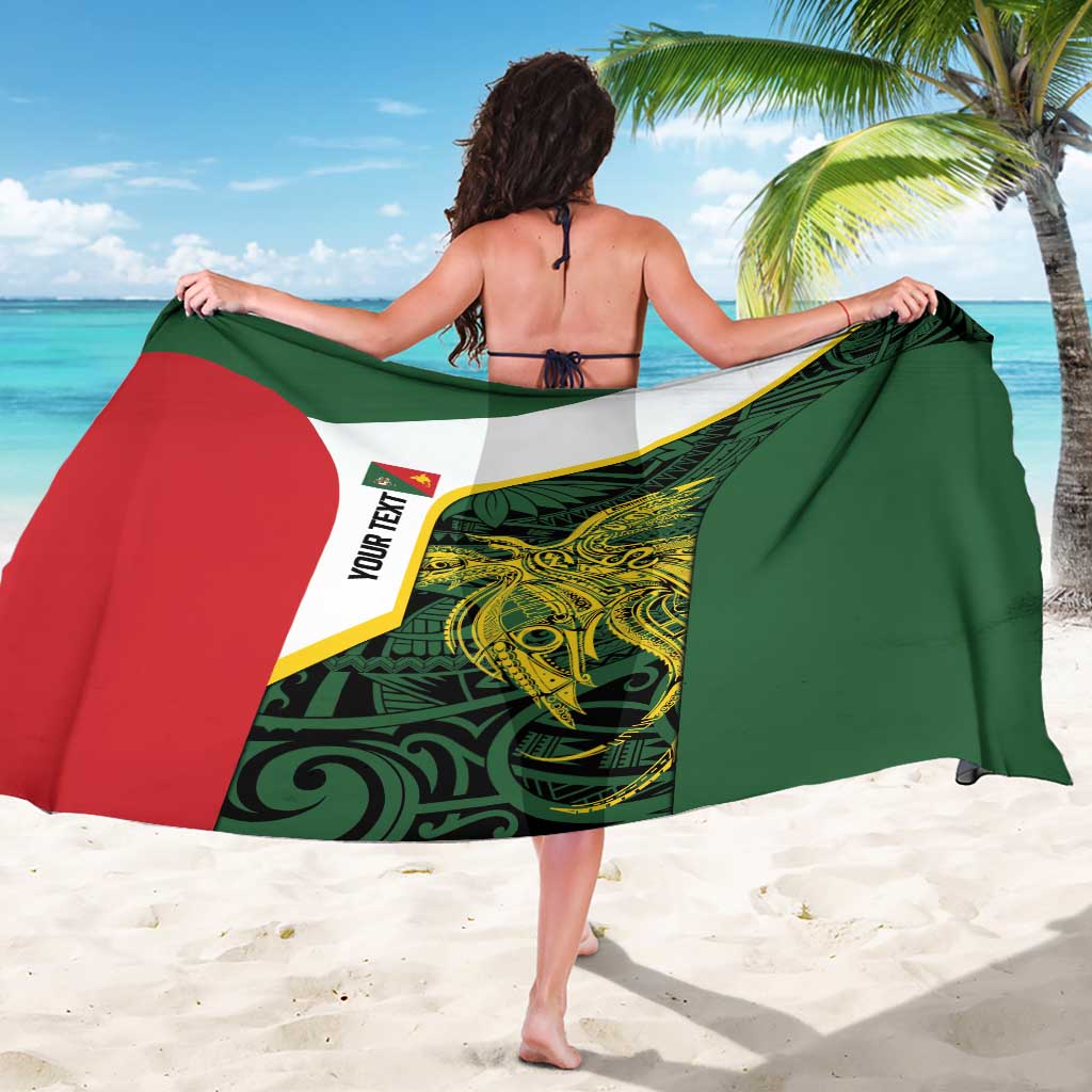 Personalised PNG East Sepik Province Sarong Bird of Paradise Tattoo Flag Motif LT9 - Polynesian Pride