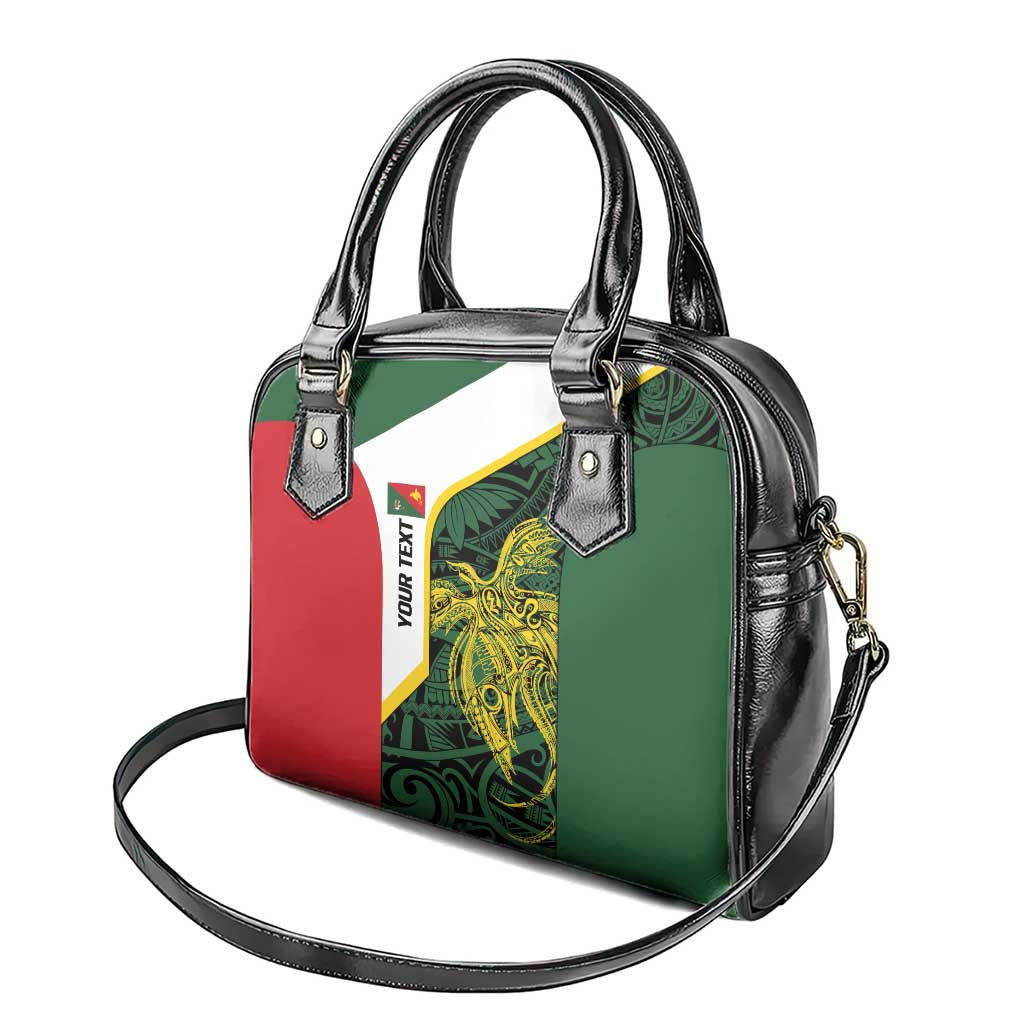 Personalised PNG East Sepik Province Shoulder Handbag Bird of Paradise Tattoo Flag Motif - Polynesian Pride