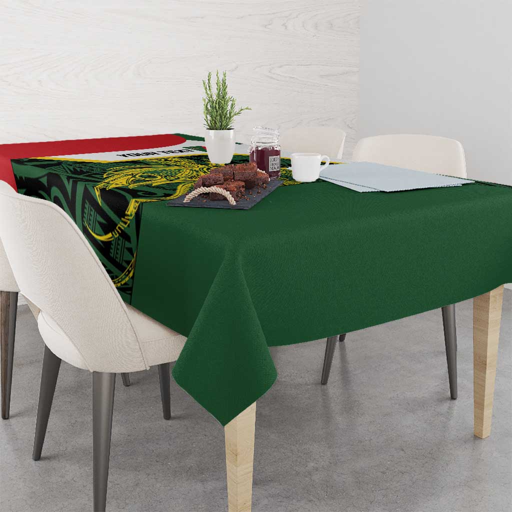Personalised PNG East Sepik Province Tablecloth Bird of Paradise Tattoo Flag Motif - Polynesian Pride