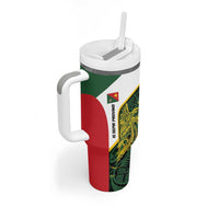 Personalised PNG East Sepik Province Tumbler With Handle Bird of Paradise Tattoo Flag Motif LT9 - Polynesian Pride
