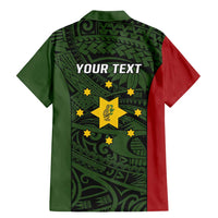 Personalised PNG Eastern Highlands Family Matching Mermaid Dress and Hawaiian Shirt Bird of Paradise Tattoo Flag Motif - Polynesian Pride