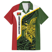 Personalised PNG Eastern Highlands Hawaiian Shirt Bird of Paradise Tattoo Flag Motif LT9 Green - Polynesian Pride