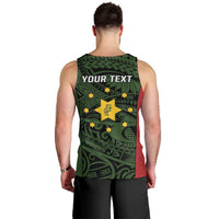 Personalised PNG Eastern Highlands Men Tank Top Bird of Paradise Tattoo Flag Motif LT9 - Polynesian Pride