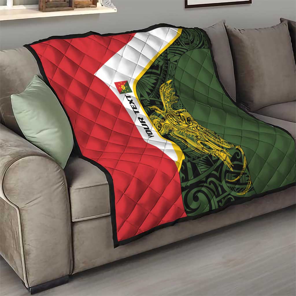 Personalised PNG Eastern Highlands Quilt Bird of Paradise Tattoo Flag Motif - Polynesian Pride