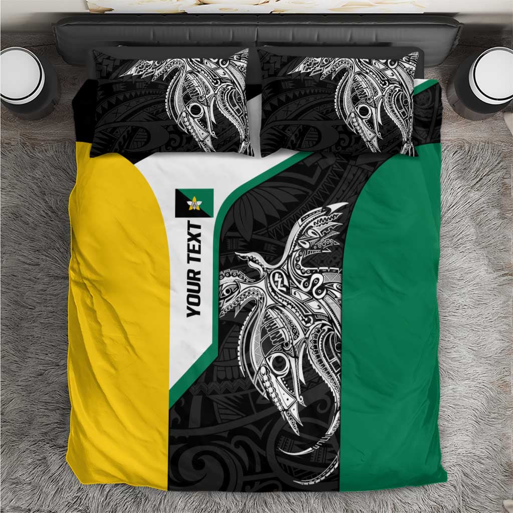 Personalised PNG Enga Province Bedding Set Bird of Paradise Tattoo Flag Motif - Polynesian Pride