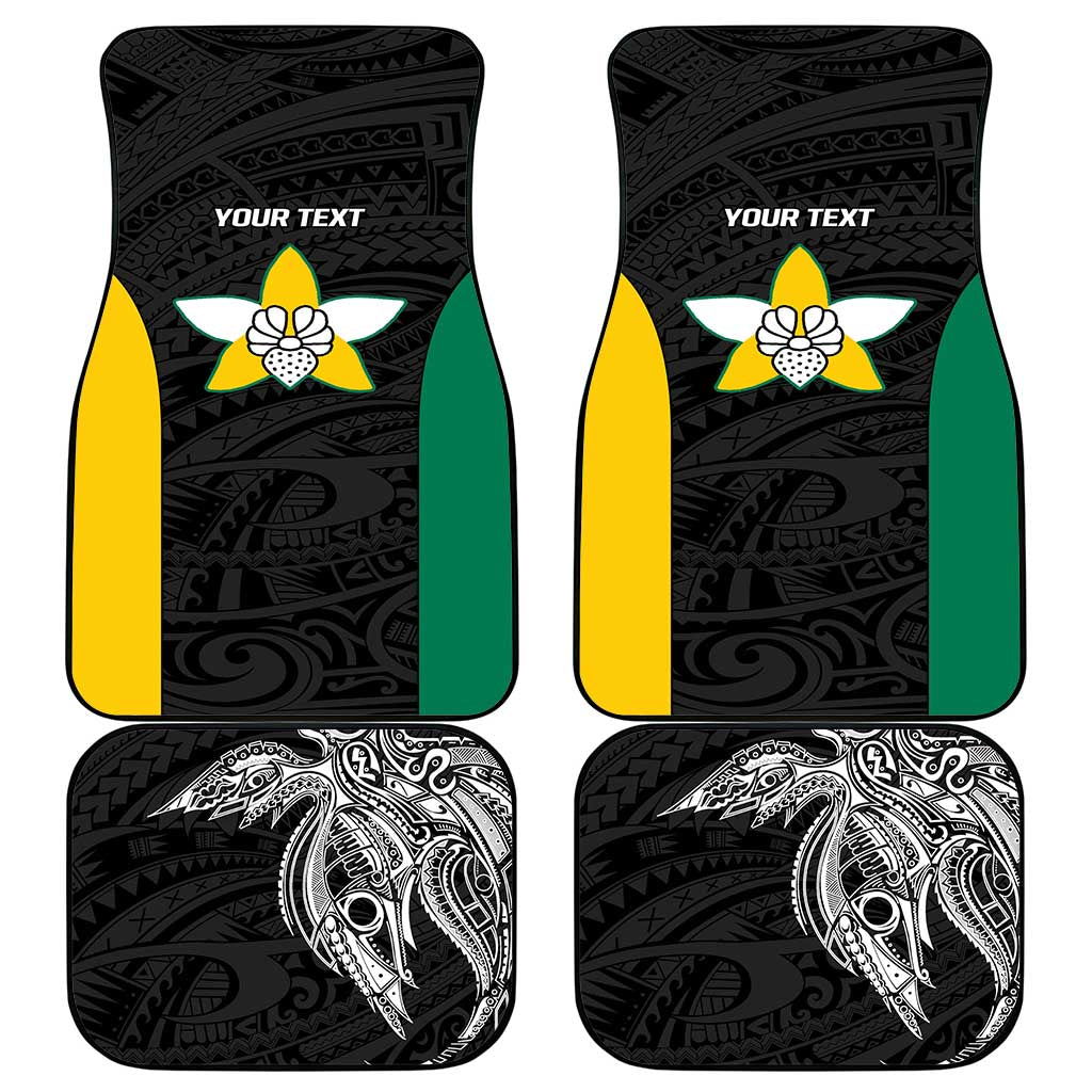 Personalised PNG Enga Province Car Mats Bird of Paradise Tattoo Flag Motif LT9 - Polynesian Pride