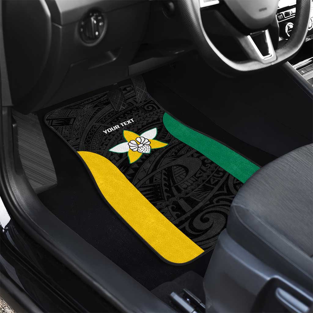 Personalised PNG Enga Province Car Mats Bird of Paradise Tattoo Flag Motif LT9 - Polynesian Pride