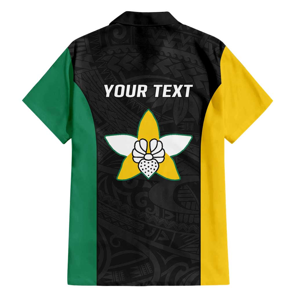 Personalised PNG Enga Province Family Matching Puletasi and Hawaiian Shirt Bird of Paradise Tattoo Flag Motif - Polynesian Pride