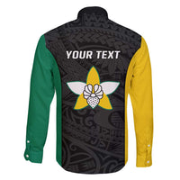 Personalised PNG Enga Province Family Matching Summer Maxi Dress and Hawaiian Shirt Bird of Paradise Tattoo Flag Motif - Polynesian Pride