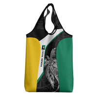 Personalised PNG Enga Province Grocery Bag Bird of Paradise Tattoo Flag Motif LT9 - Polynesian Pride