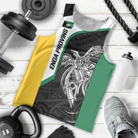 Personalised PNG Enga Province Men Tank Top Bird of Paradise Tattoo Flag Motif LT9 - Polynesian Pride