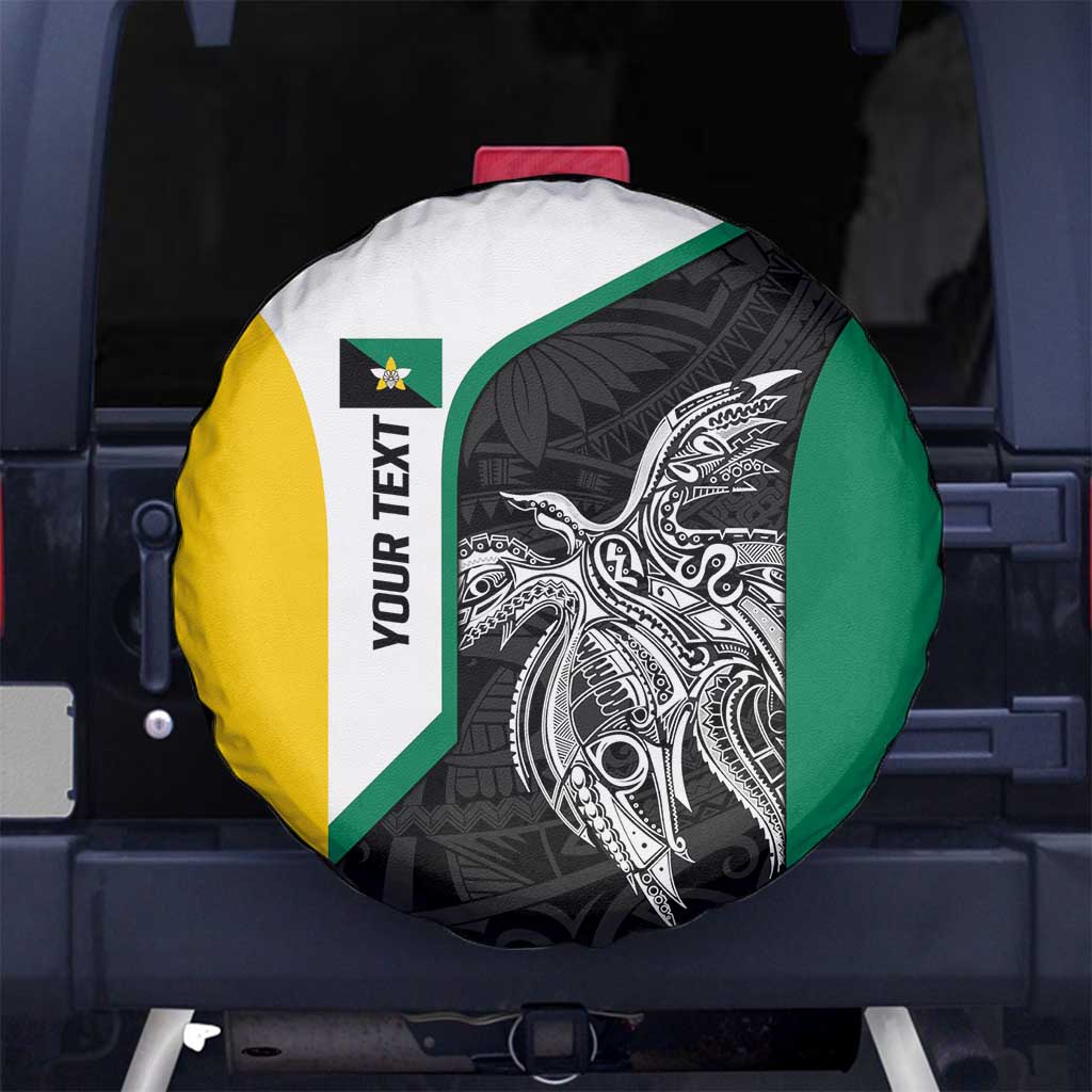 Personalised PNG Enga Province Spare Tire Cover Bird of Paradise Tattoo Flag Motif - Polynesian Pride