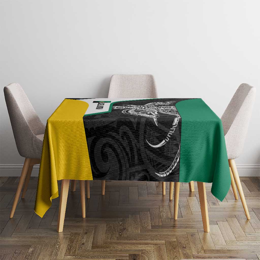 Personalised PNG Enga Province Tablecloth Bird of Paradise Tattoo Flag Motif LT9 - Polynesian Pride