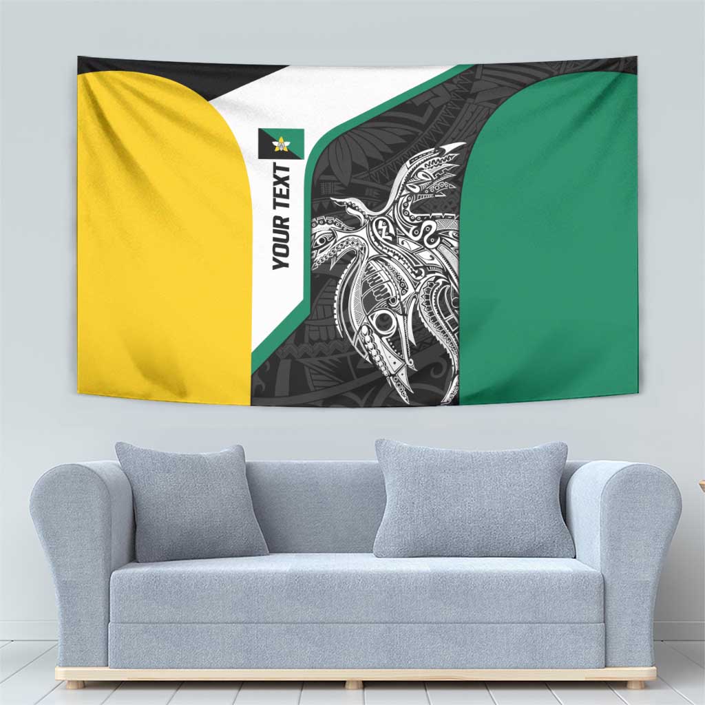 Personalised PNG Enga Province Tapestry Bird of Paradise Tattoo Flag Motif - Polynesian Pride