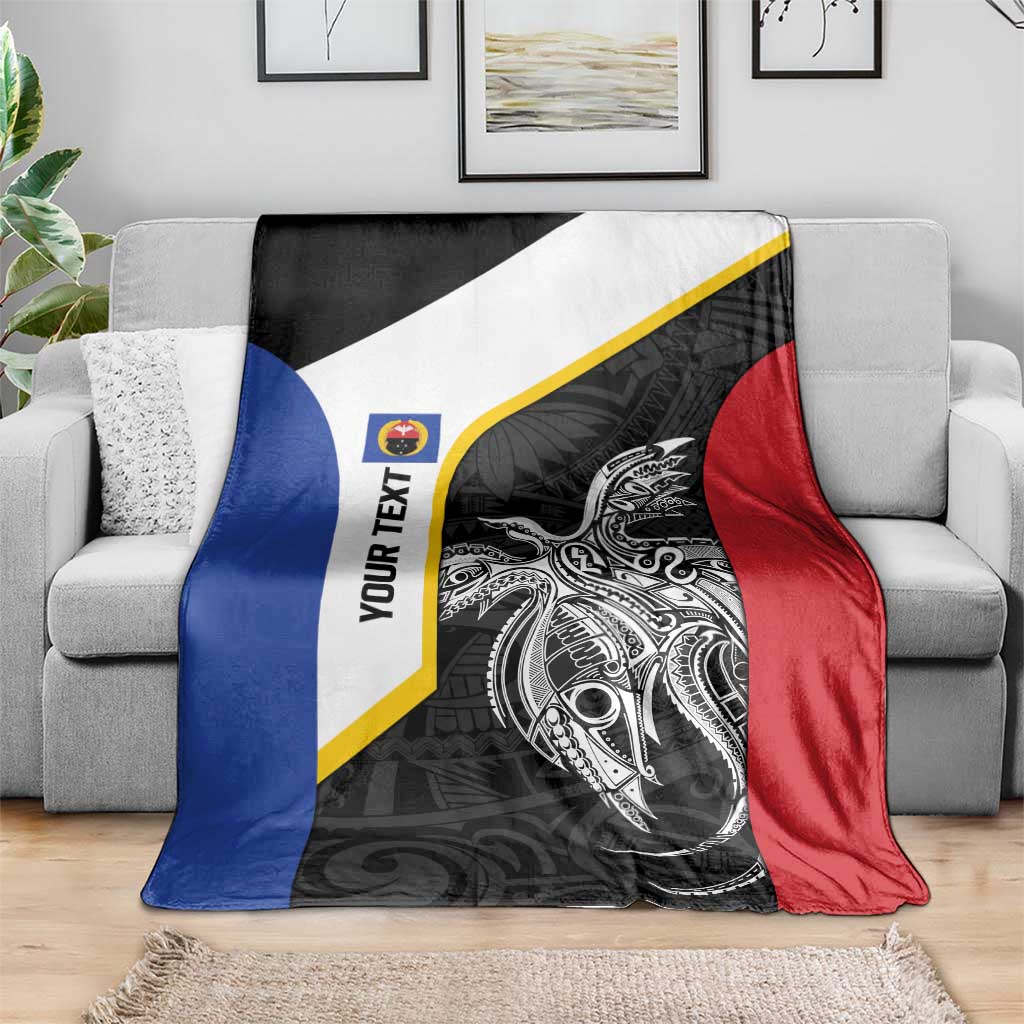 Personalised PNG Gulf Province Blanket Bird of Paradise Tattoo Flag Motif LT9 - Polynesian Pride