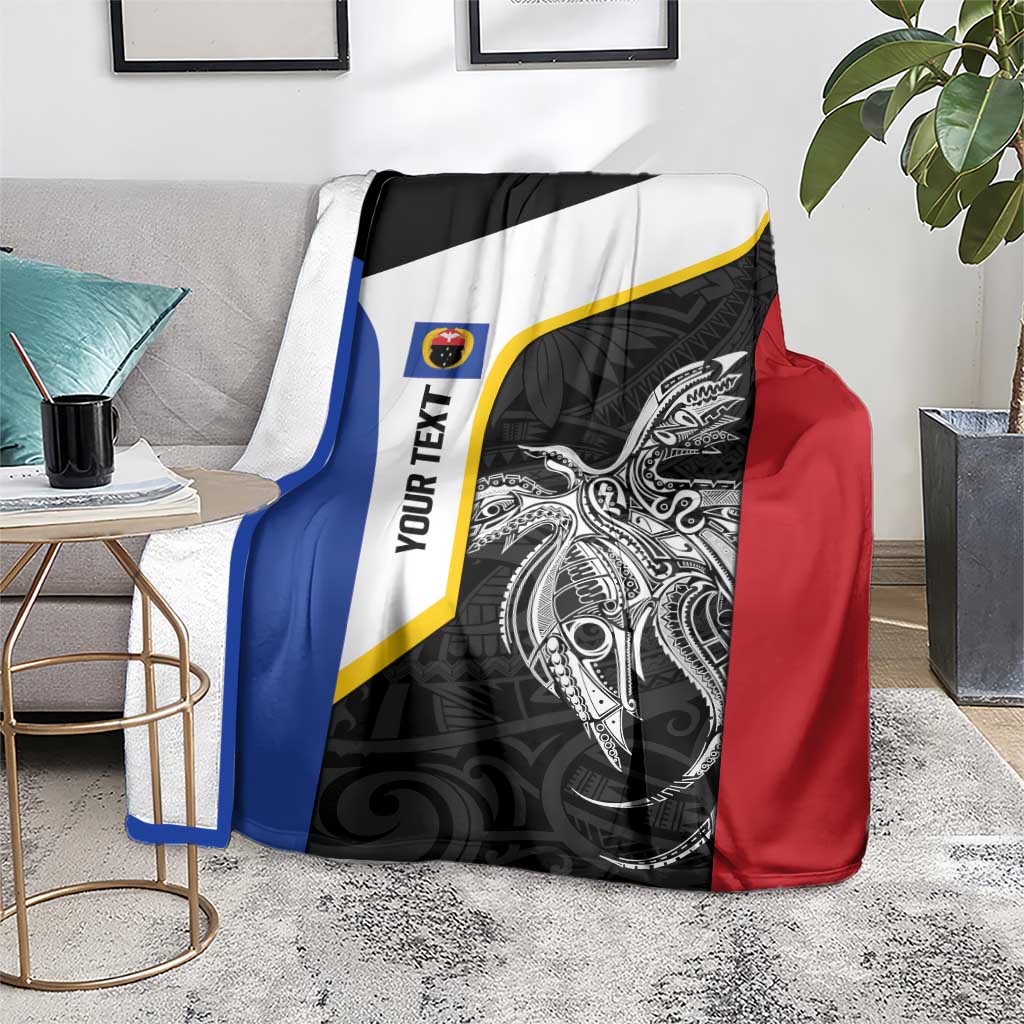 Personalised PNG Gulf Province Blanket Bird of Paradise Tattoo Flag Motif LT9 - Polynesian Pride