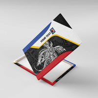 Personalised PNG Gulf Province Canvas Wall Art Bird of Paradise Tattoo Flag Motif - Polynesian Pride