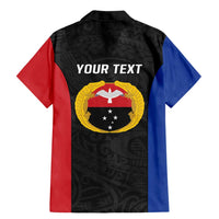 Personalised PNG Gulf Province Family Matching Mermaid Dress and Hawaiian Shirt Bird of Paradise Tattoo Flag Motif - Polynesian Pride