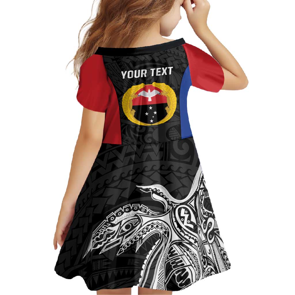 Personalised PNG Gulf Province Family Matching Off Shoulder Maxi Dress and Hawaiian Shirt Bird of Paradise Tattoo Flag Motif - Polynesian Pride