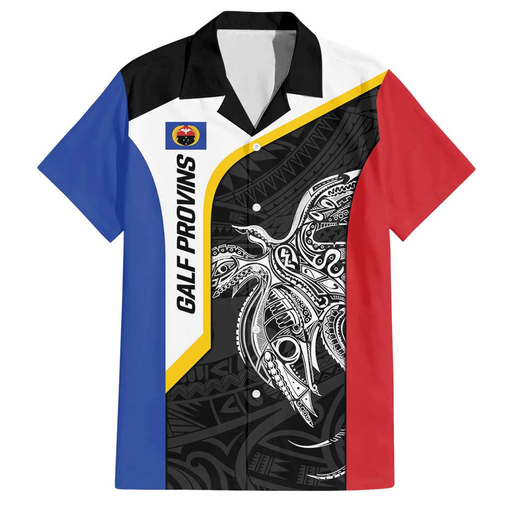 Personalised PNG Gulf Province Family Matching Summer Maxi Dress and Hawaiian Shirt Bird of Paradise Tattoo Flag Motif - Polynesian Pride