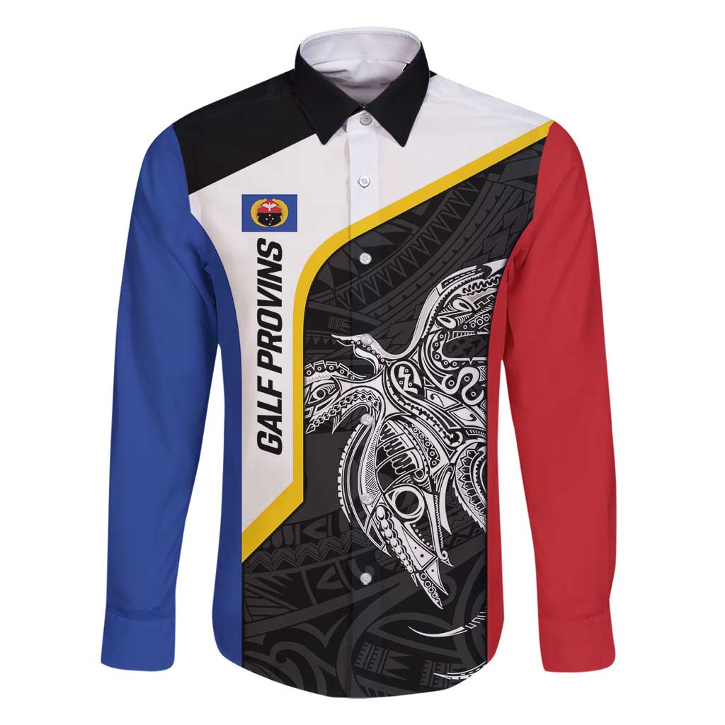 Personalised PNG Gulf Province Family Matching Summer Maxi Dress and Hawaiian Shirt Bird of Paradise Tattoo Flag Motif - Polynesian Pride