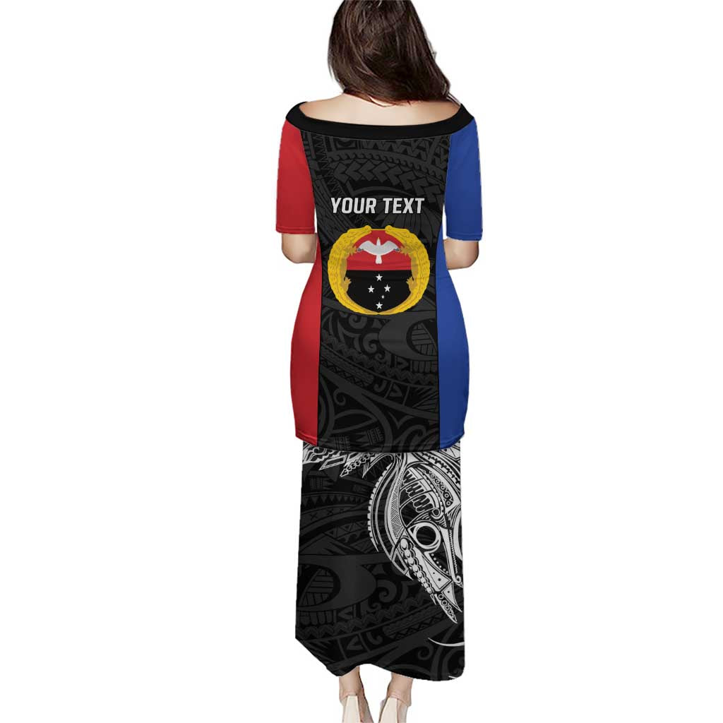 Personalised PNG Gulf Province Puletasi Bird of Paradise Tattoo Flag Motif - Polynesian Pride