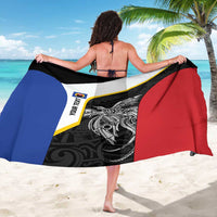 Personalised PNG Gulf Province Sarong Bird of Paradise Tattoo Flag Motif LT9 - Polynesian Pride