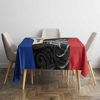 Personalised PNG Gulf Province Tablecloth Bird of Paradise Tattoo Flag Motif LT9 - Polynesian Pride