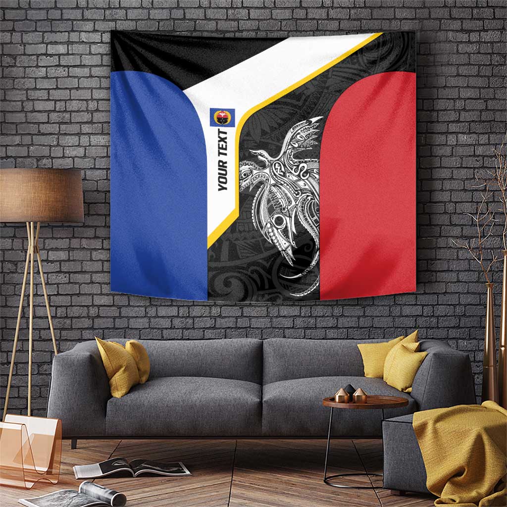 Personalised PNG Gulf Province Tapestry Bird of Paradise Tattoo Flag Motif - Polynesian Pride