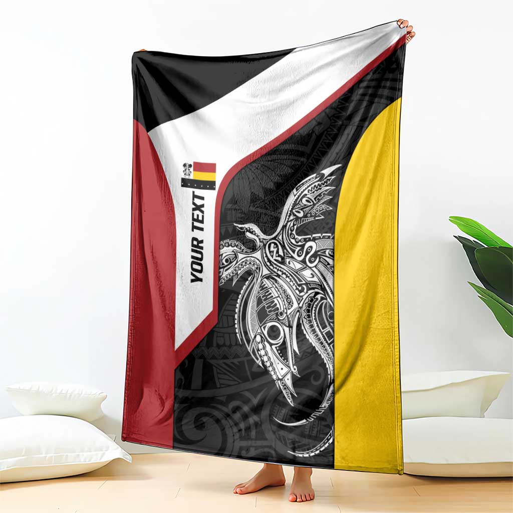 Personalised PNG Madang Province Blanket Bird of Paradise Tattoo Flag Motif LT9 - Polynesian Pride