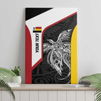 Personalised PNG Madang Province Canvas Wall Art Bird of Paradise Tattoo Flag Motif - Polynesian Pride
