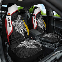 Personalised PNG Madang Province Car Seat Cover Bird of Paradise Tattoo Flag Motif - Polynesian Pride