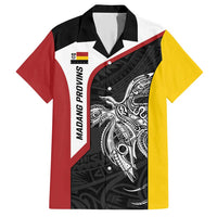 Personalised PNG Madang Province Family Matching Short Sleeve Bodycon Dress and Hawaiian Shirt Bird of Paradise Tattoo Flag Motif - Polynesian Pride
