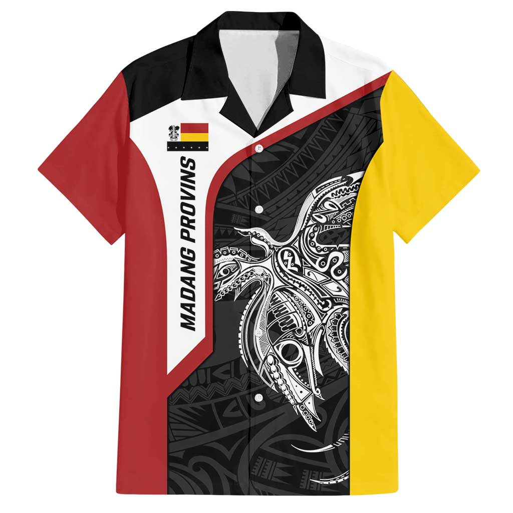 Personalised PNG Madang Province Family Matching Summer Maxi Dress and Hawaiian Shirt Bird of Paradise Tattoo Flag Motif - Polynesian Pride