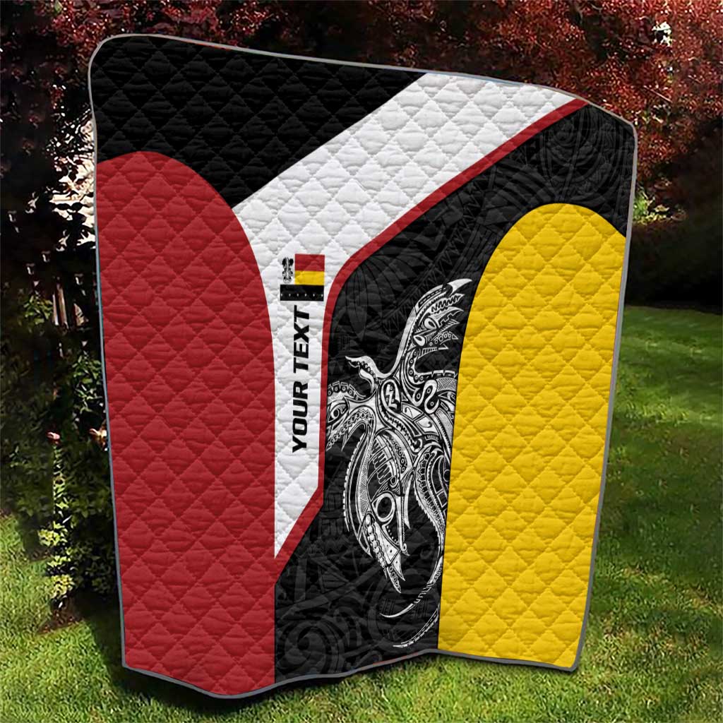 Personalised PNG Madang Province Quilt Bird of Paradise Tattoo Flag Motif - Polynesian Pride