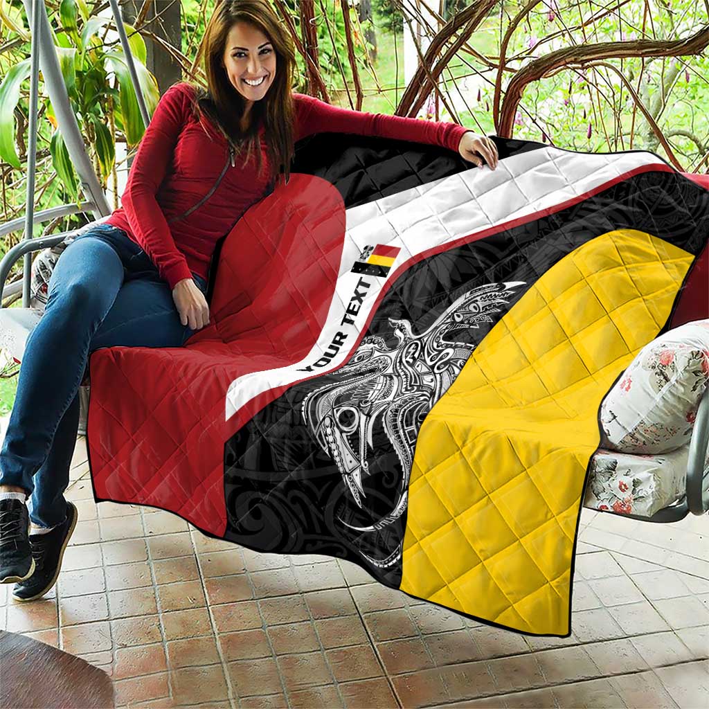 Personalised PNG Madang Province Quilt Bird of Paradise Tattoo Flag Motif - Polynesian Pride