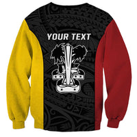 Personalised PNG Madang Province Sweatshirt Bird of Paradise Tattoo Flag Motif - Polynesian Pride