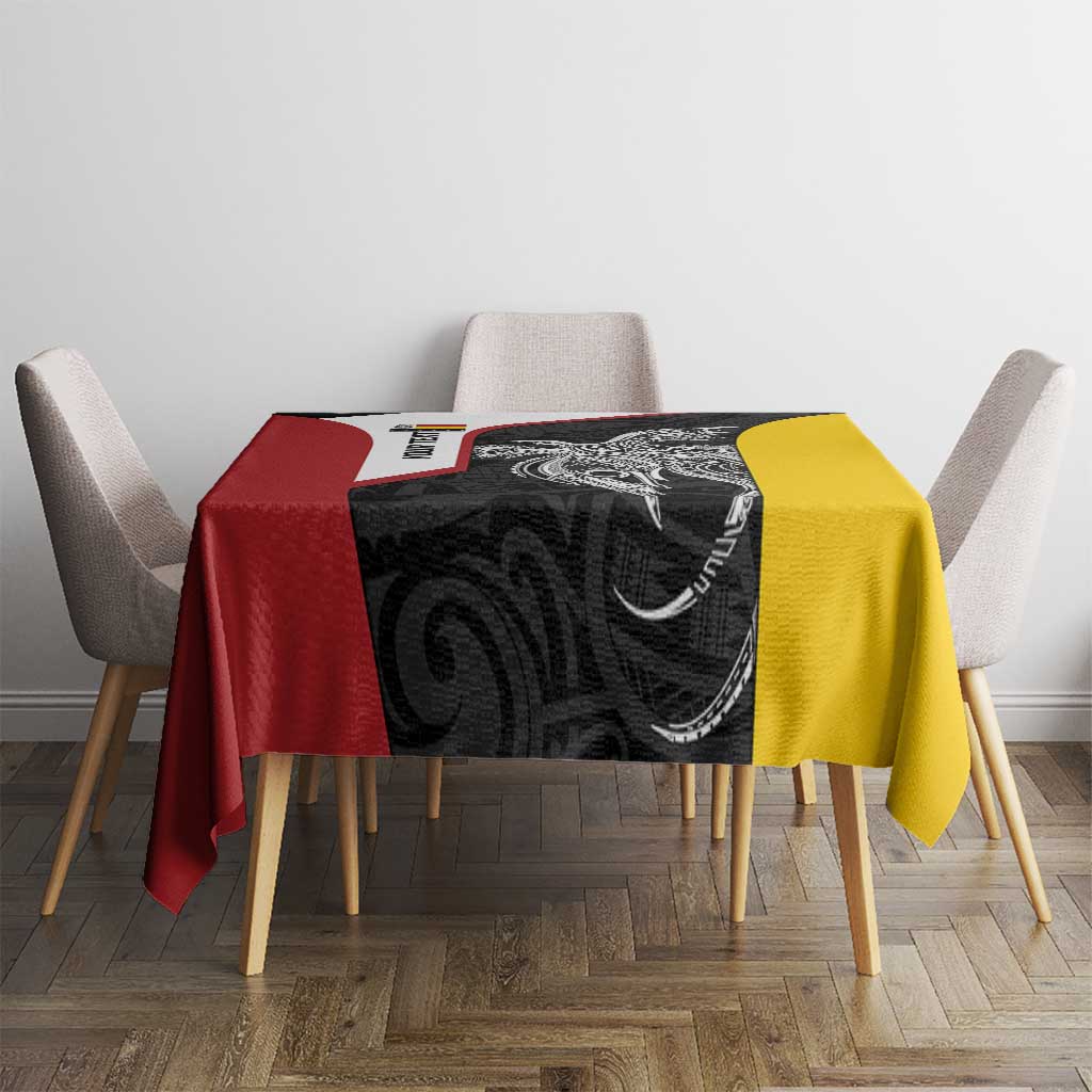 Personalised PNG Madang Province Tablecloth Bird of Paradise Tattoo Flag Motif LT9 - Polynesian Pride
