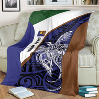 Personalised PNG Manus Province Blanket Bird of Paradise Tattoo Flag Motif LT9 - Polynesian Pride