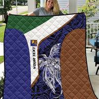 Personalised PNG Manus Province Quilt Bird of Paradise Tattoo Flag Motif - Polynesian Pride