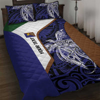 Personalised PNG Manus Province Quilt Bed Set Bird of Paradise Tattoo Flag Motif - Polynesian Pride