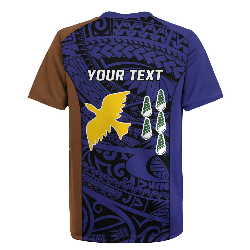 Personalised PNG Manus Province Rugby Jersey Bird of Paradise Tattoo Flag Motif - Polynesian Pride