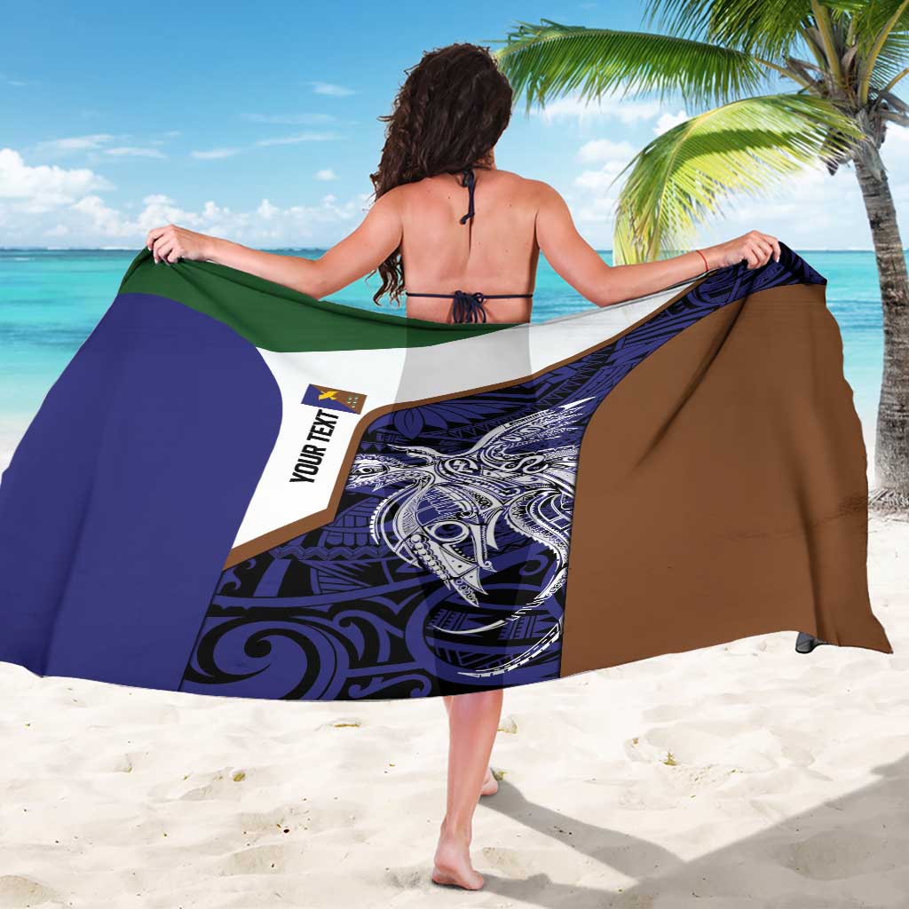 Personalised PNG Manus Province Sarong Bird of Paradise Tattoo Flag Motif LT9 - Polynesian Pride
