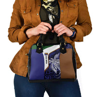 Personalised PNG Manus Province Shoulder Handbag Bird of Paradise Tattoo Flag Motif - Polynesian Pride