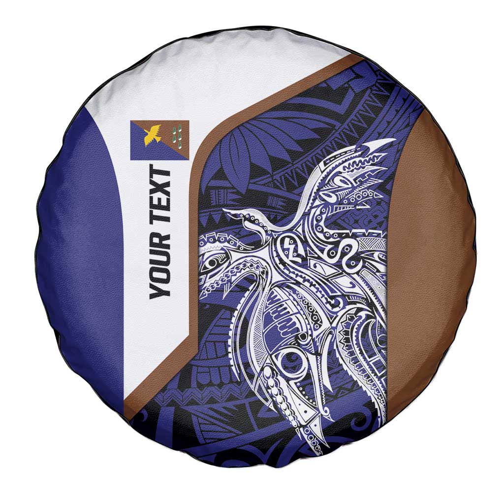 Personalised PNG Manus Province Spare Tire Cover Bird of Paradise Tattoo Flag Motif - Polynesian Pride