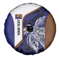 Personalised PNG Manus Province Spare Tire Cover Bird of Paradise Tattoo Flag Motif - Polynesian Pride