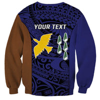 Personalised PNG Manus Province Sweatshirt Bird of Paradise Tattoo Flag Motif - Polynesian Pride