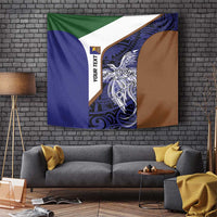 Personalised PNG Manus Province Tapestry Bird of Paradise Tattoo Flag Motif - Polynesian Pride