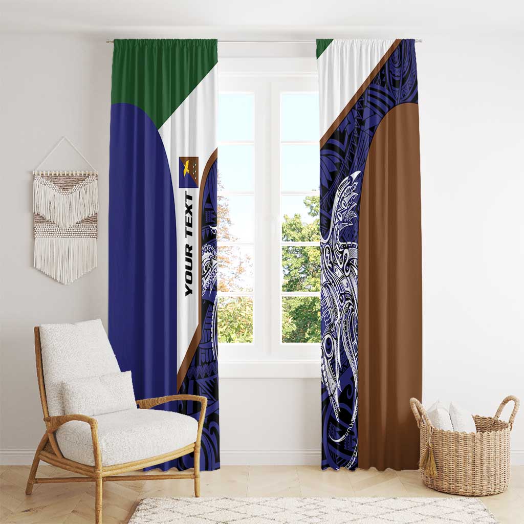 Personalised PNG Manus Province Window Curtain Bird of Paradise Tattoo Flag Motif LT9 - Polynesian Pride