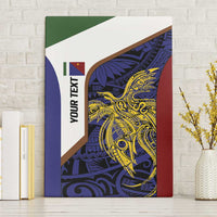 Personalised PNG Milne Bay Province Canvas Wall Art Bird of Paradise Tattoo Flag Motif - Polynesian Pride